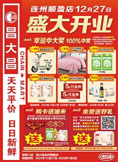 连州昌大昌开业快讯海报